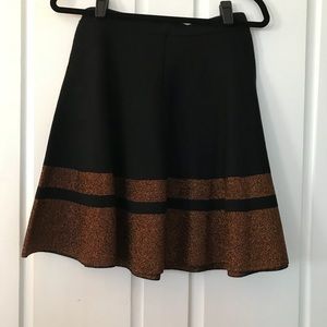 Black and shimmer copper skirt! NWT